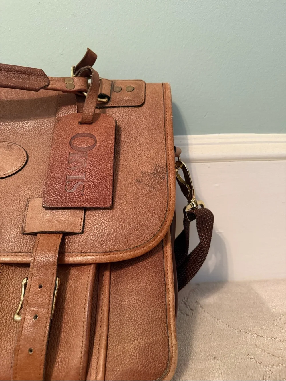 Vintage Orvis Bullhide Leather Expandable Briefcase – 3 Gusset